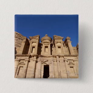 Bóton Quadrado 5.08cm Jordânia, Petra, O Mosteiro, Al Deir.