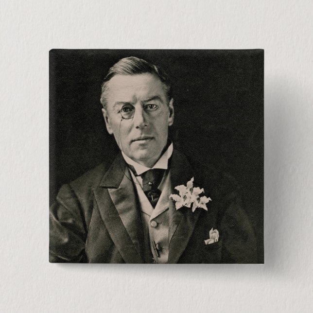 Bóton Quadrado 5.08cm Joseph Chamberlain (Frente)