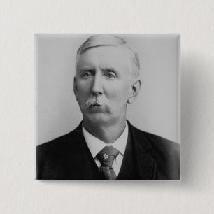 Bóton Quadrado 5.08cm Joseph McCoy (1837-1915) (foto de b/w)