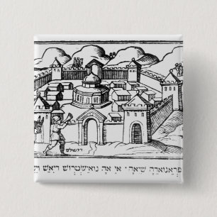 Bóton Quadrado 5.08cm Joshua nas paredes de Jericho