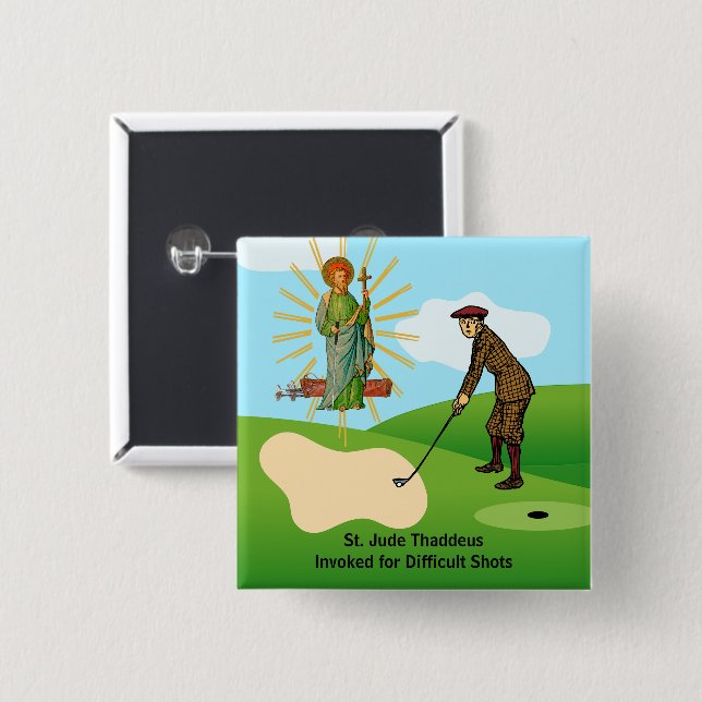 Bóton Quadrado 5.08cm Jude Thaddeus e Pânico Duffer (Frente & Verso)