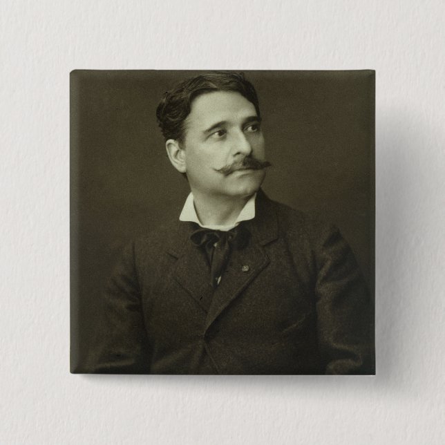 Bóton Quadrado 5.08cm Jules Garnier (1847-89), 'de Galerie Contemporai (Frente)