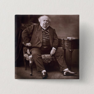 Bóton Quadrado 5.08cm Jules Janin (1804-74), 'de Galerie Contemporaine