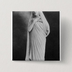 Bóton Quadrado 5.08cm Julia Bartet no "Antígona" por Sophocles