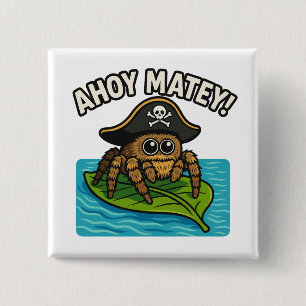 Bóton Quadrado 5.08cm Jumping Pirate Spider Adventure Capitão Webbeard