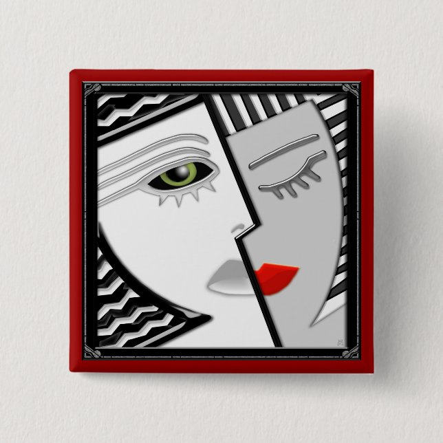 Bóton Quadrado 5.08cm Juntar (pino) (Frente)