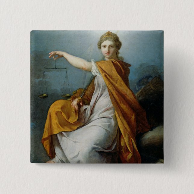 Bóton Quadrado 5.08cm Justiça (Frente)