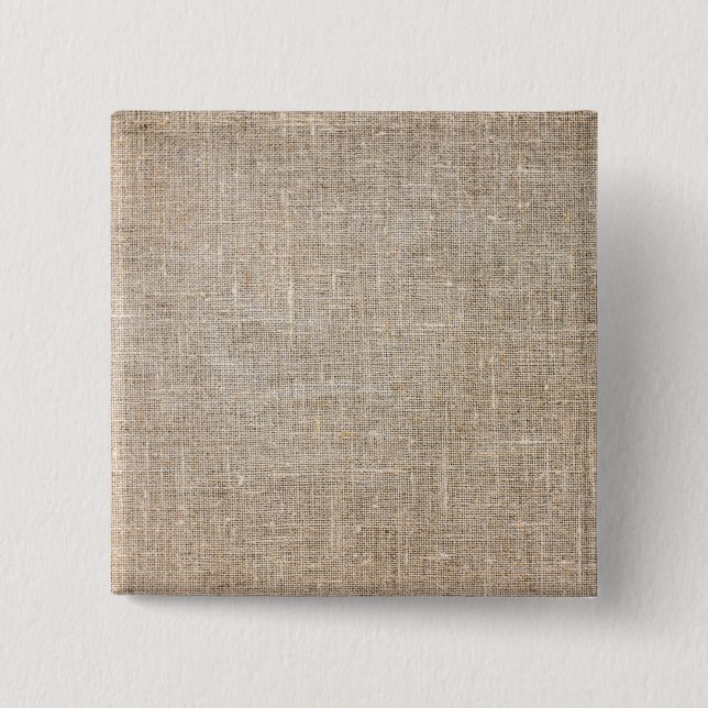 Bóton Quadrado 5.08cm Juta têxtil (Frente)