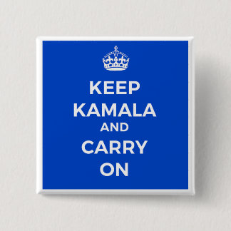 Bóton Quadrado 5.08cm Kamala Harris Button - Fique calmo