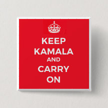 Kamala Harris Button Mantenha Calma