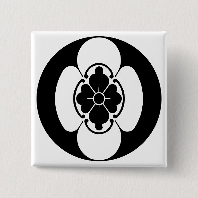 Bóton Quadrado 5.08cm KAMON (Japão) do Hotta's (Frente)