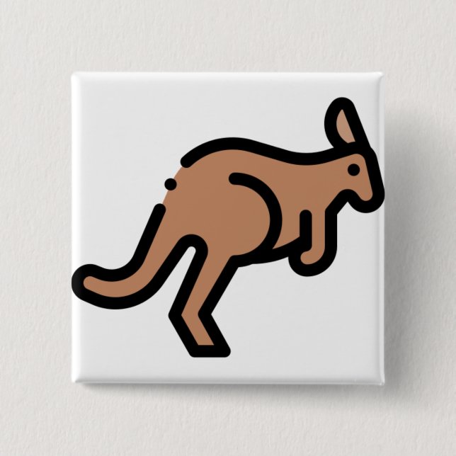 Bóton Quadrado 5.08cm Kangaroo (Frente)