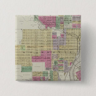 Bóton Quadrado 5.08cm Kansas City, Kansas