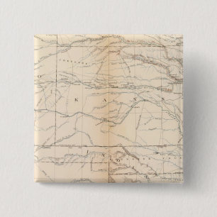 Bóton Quadrado 5.08cm Kansas, Texas, Território Indiano