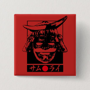 Bóton Quadrado 5.08cm [Katakana] Samurai