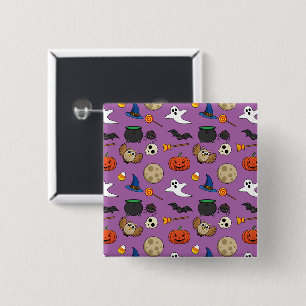 Bóton Quadrado 5.08cm Kawaii Halloween Pack