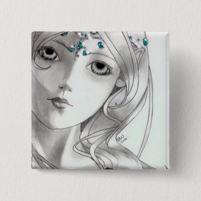 Bóton Quadrado 5.08cm Kaylan (Frente)