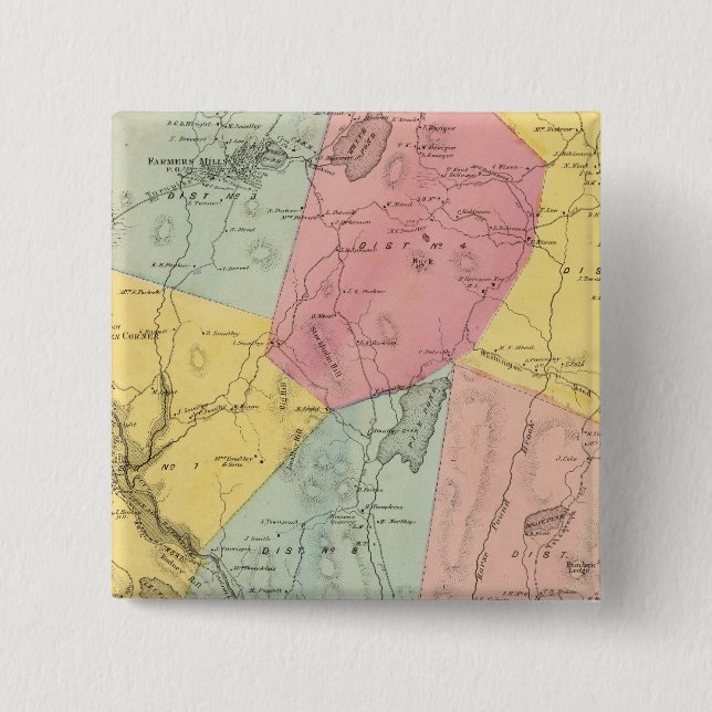 Bóton Quadrado 5.08cm Kent, Cidade (Frente)