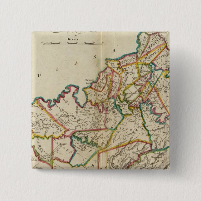 Bóton Quadrado 5.08cm Kentucky 6 (Frente)