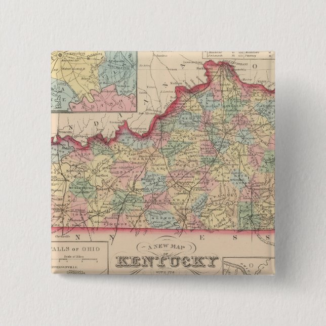 Bóton Quadrado 5.08cm Kentucky 7 (Frente)