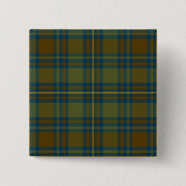Bóton Quadrado 5.08cm Kerry County Irish Tartan (Frente)