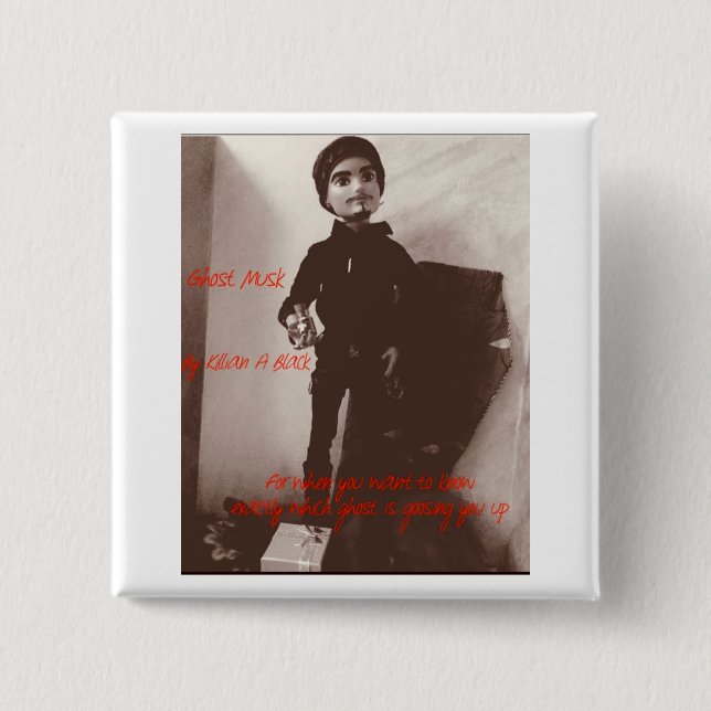 Bóton Quadrado 5.08cm Killi Musk Pin (Frente)