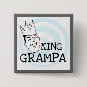 Bóton Quadrado 5.08cm King Grampa T-shirts e presentes