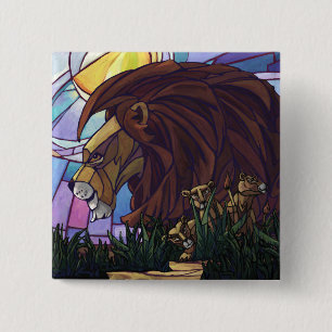 Bóton Quadrado 5.08cm King Lion e Cubs