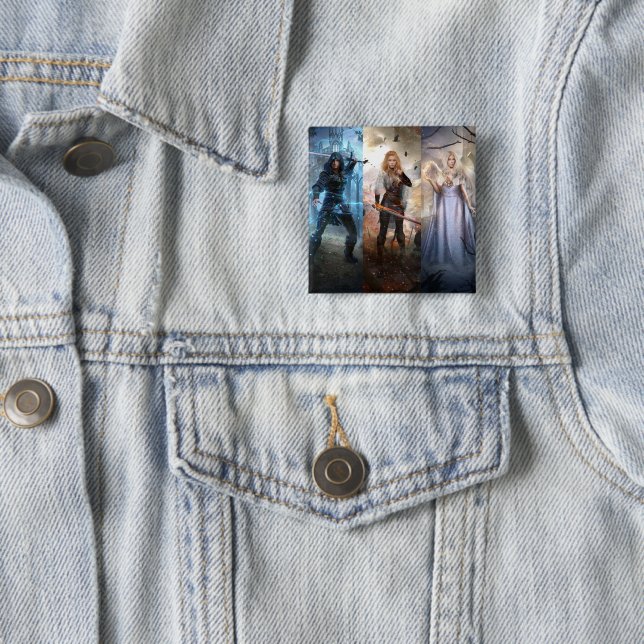 Bóton Quadrado 5.08cm Kingsmen Chronicles Trilogy Fantasy Art Button Pin (In Situ)