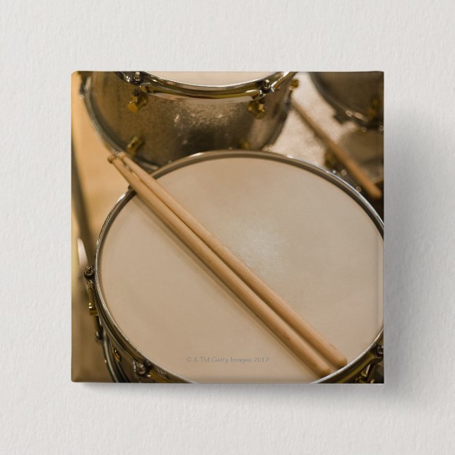 Bóton Quadrado 5.08cm Kit de tambor 3 (Frente)