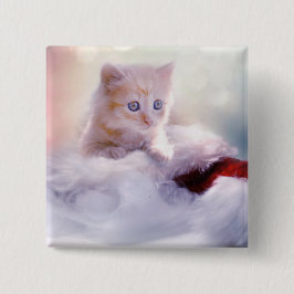 Bóton Quadrado 5.08cm Kitten Natal