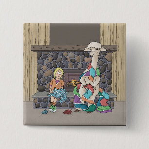 Bóton Quadrado 5.08cm Knitting Alpaca