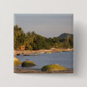 Bóton Quadrado 5.08cm Ko Phangan, Tailândia. Fora do ilhéu agitado