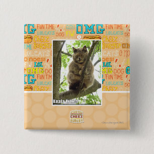 Bóton Quadrado 5.08cm Koala Kitteh