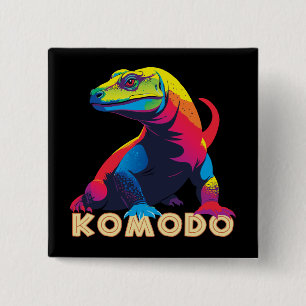 Bóton Quadrado 5.08cm Komodo Dragon