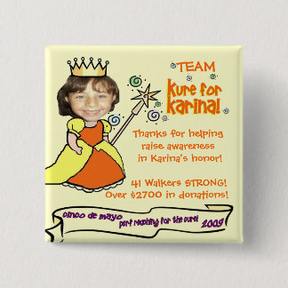 Bóton Quadrado 5.08cm Kure para o botão de Karina