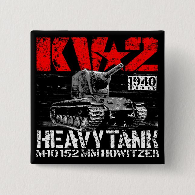 Bóton Quadrado 5.08cm KV-2 Tanque pesado soviético (Frente)