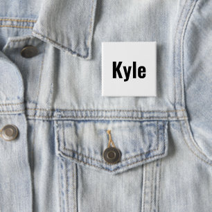 Bóton Quadrado 5.08cm Kyle Mens Name,