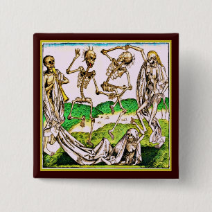 Bóton Quadrado 5.08cm La Danse Macabre Button