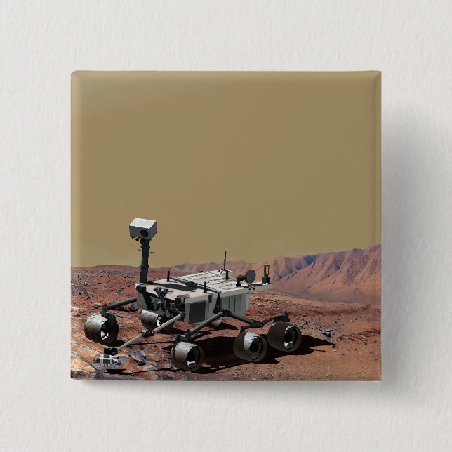 Bóton Quadrado 5.08cm Laboratório de Ciências Mars (Frente)