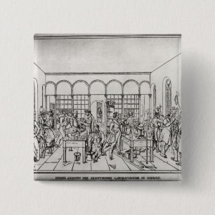Bóton Quadrado 5.08cm Laboratório de química do Baron Justus von Liebi