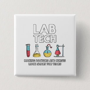 Bóton Quadrado 5.08cm Laboratório de tecnologia de laboratório