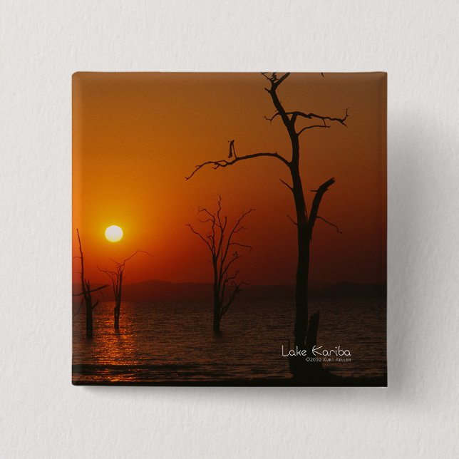 Bóton Quadrado 5.08cm Lago Kariba (Frente)