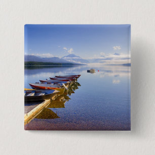 Bóton Quadrado 5.08cm Lago McDonald, Parque Nacional Glacier, Montana,