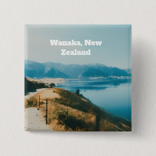 Bóton Quadrado 5.08cm Lago Wanaka, Ilha do Sul, Nova Zelândia