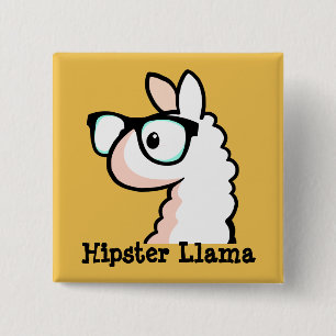 Bóton Quadrado 5.08cm Lama do hipster
