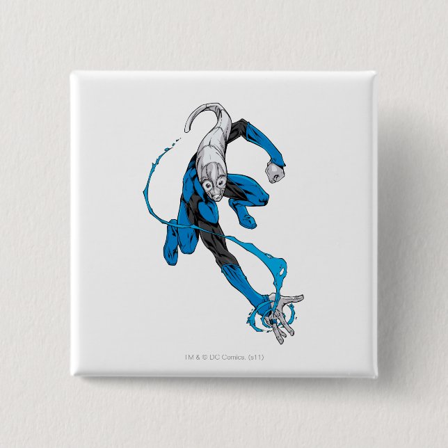 Bóton Quadrado 5.08cm Lanterna azul 7 (Frente)