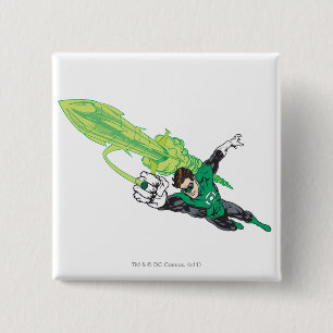 Bóton Quadrado 5.08cm Lanterna verde nova 5