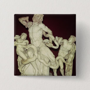 Bóton Quadrado 5.08cm Laocoon, original Hellenistic, século I