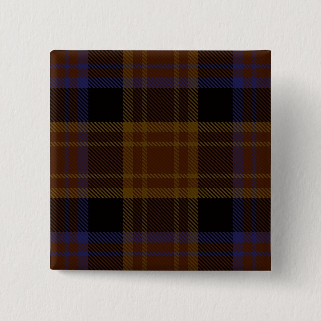 Bóton Quadrado 5.08cm Laois County Irish Tartan (Frente)